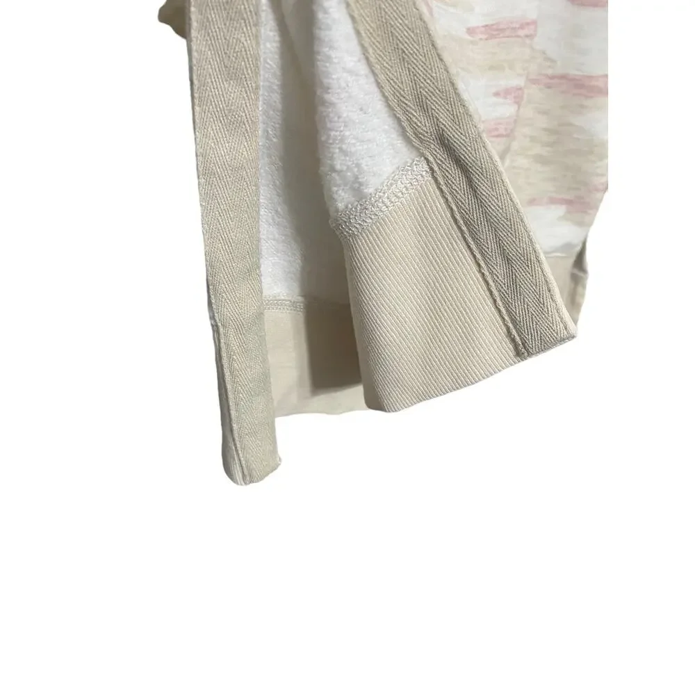 Old Navy Camo Oversize Sweatshirt Tunic Beige Pink Size S Tall